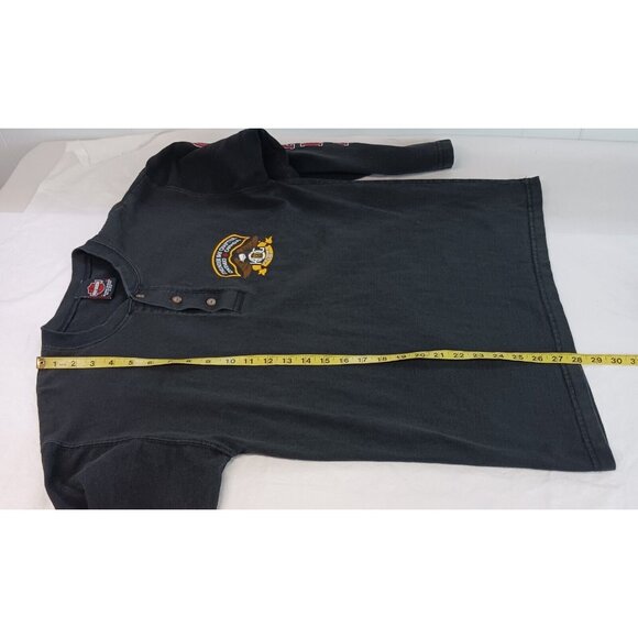 Harley-Davidson Men's Shirt M Thunder Bay Ontario Canada Long Sleeve 3 Buttons - Picture 9 of 13